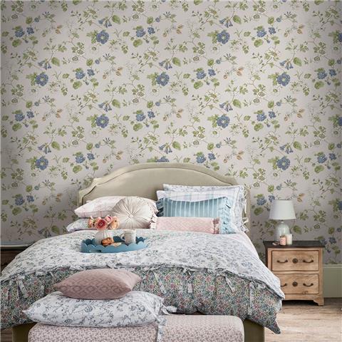 Laura Ashley Wallpaper Pennywell grove 143338 Chalk Blue