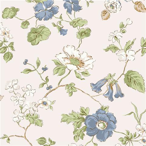 Laura Ashley Wallpaper Pennywell grove 143338 Chalk Blue