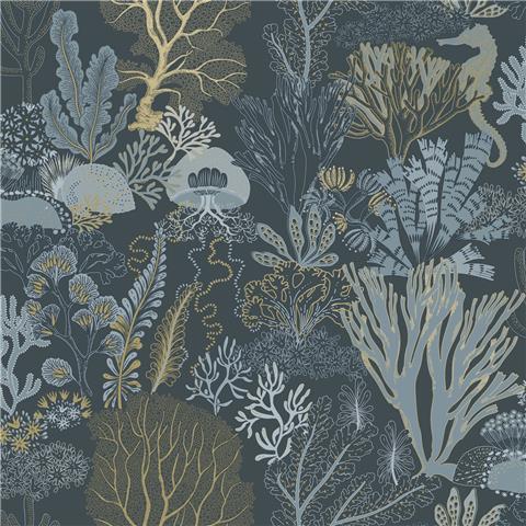 Holden Statement Underwater World Wallpaper 14341 Navy/Gold