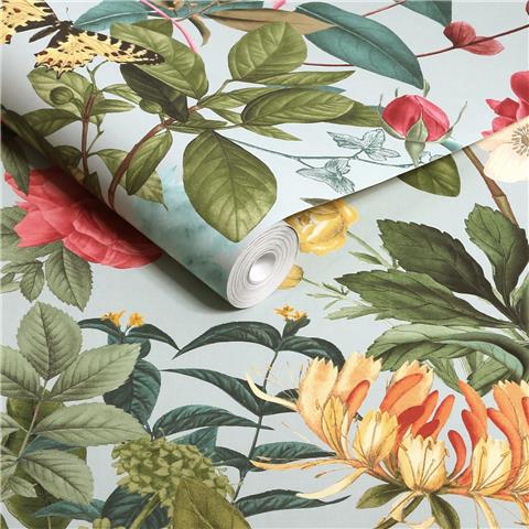 Graham and Brown Solstice Wallpaper Collection Bobnant Garden143504 Duck Egg (2 roll set)