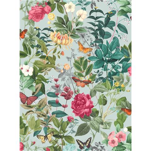 Graham and Brown Solstice Wallpaper Collection Bobnant Garden143504 Duck Egg (2 roll set)