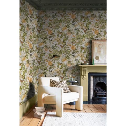 Graham and Brown Solstice Wallpaper Collection Bobnant Garden143508 Creme Brulee (2 roll set)