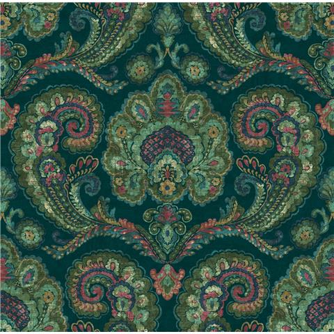 Graham and Brown Solstice Wallpaper Collection Paisley Tapestry143515 Petrol