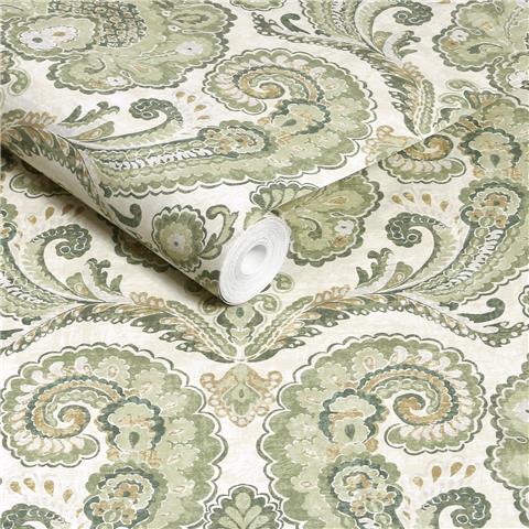 Graham and Brown Solstice Wallpaper Collection Paisley Tapestry143517 Willow