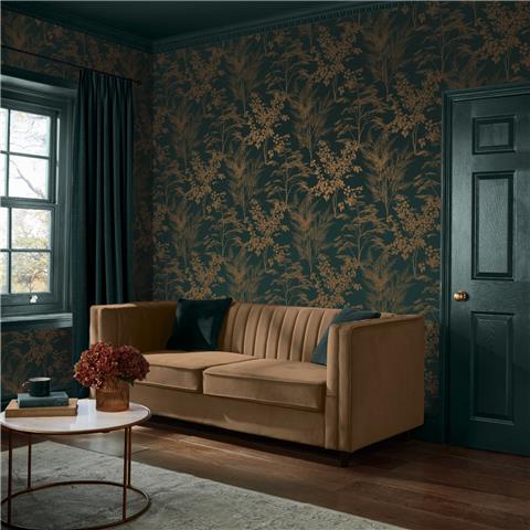 Graham and Brown Solstice Wallpaper Collection Mystic 143519 Petrol