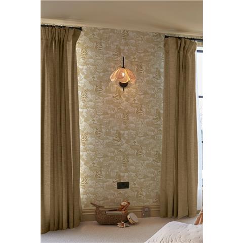 Graham and Brown Solstice Wallpaper Collection Fungi Folklore 143530 Creme Brulee