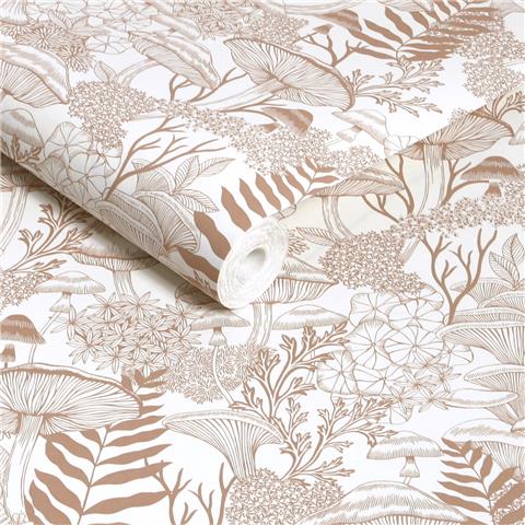 Graham and Brown Solstice Wallpaper Collection Fungi Folklore 143531 Rose