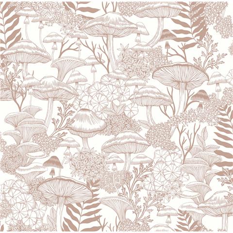 Graham and Brown Solstice Wallpaper Collection Fungi Folklore 143531 Rose