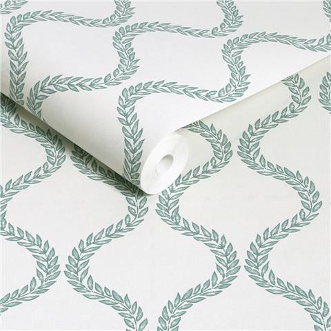 Graham and Brown Solstice Wallpaper Collection Laurel Leaf trellis 143532 Mist