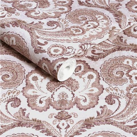 Graham and Brown Solstice Wallpaper Collection Paisley Tapestry143518 Rose