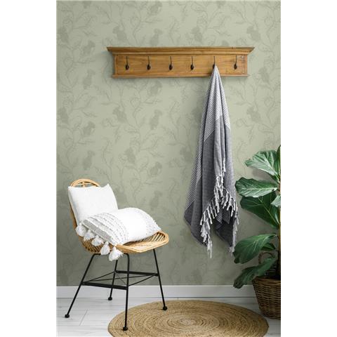 Holden Decor Glenmore Forest Thistle Wallpaper 14370 Sage