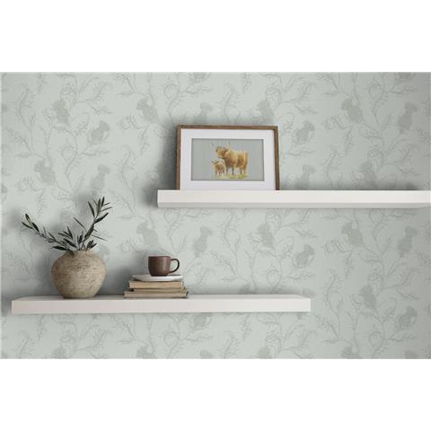 Holden Decor Glenmore Forest Thistle Wallpaper 14371 Blue