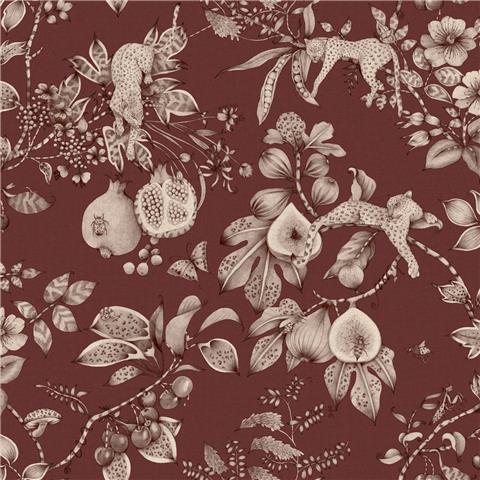 Holden Solstice Leopard Orchid Wallpaper 14491 Maroon