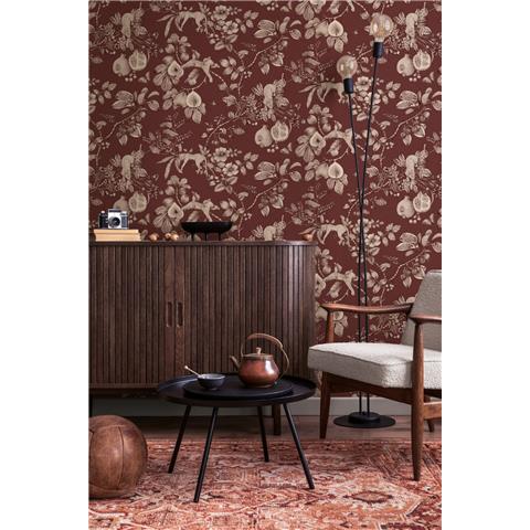 Holden Solstice Leopard Orchid Wallpaper 14491 Maroon