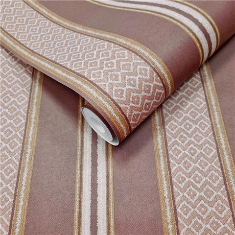 Holden Solstice Ikat Stripe Wallpaper 14400 Russet