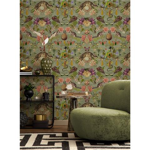 Holden Solstice Ornate Oddities Wallpaper 14411 Sage