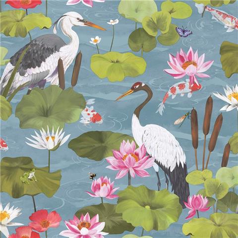 Holden Solstice Koi Pond Wallpaper 14430 Blue