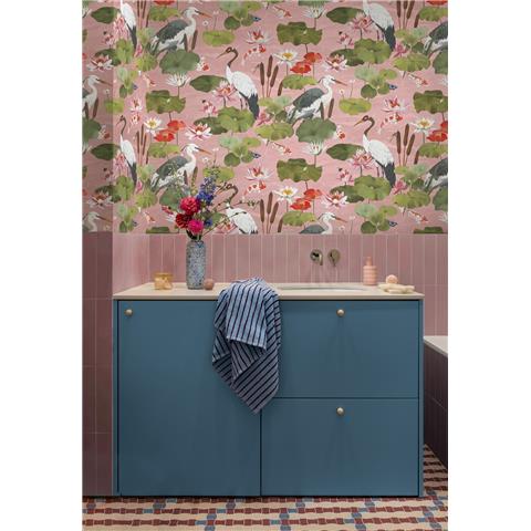 Holden Solstice Koi Pond Wallpaper 14431 Blush