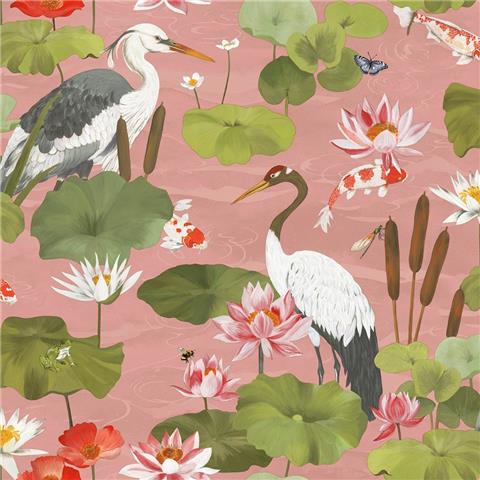 Holden Solstice Koi Pond Wallpaper 14431 Blush
