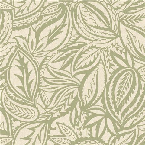 Holden Solstice Paisley Leaf Wallpaper 14440 Sage