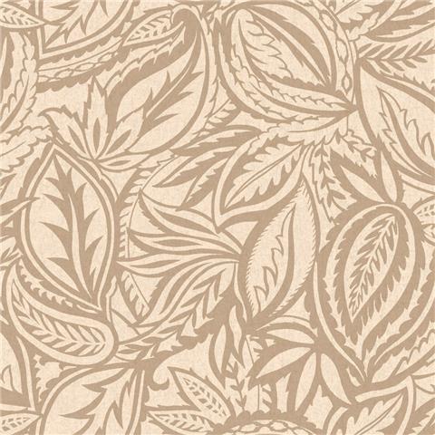 Holden Solstice Paisley Leaf Wallpaper 14441 Beige