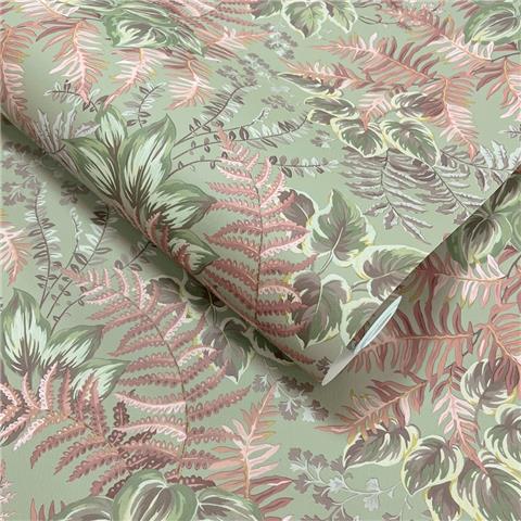 Holden Solstice Leaf Canopy Wallpaper 14480 Blush/Sage