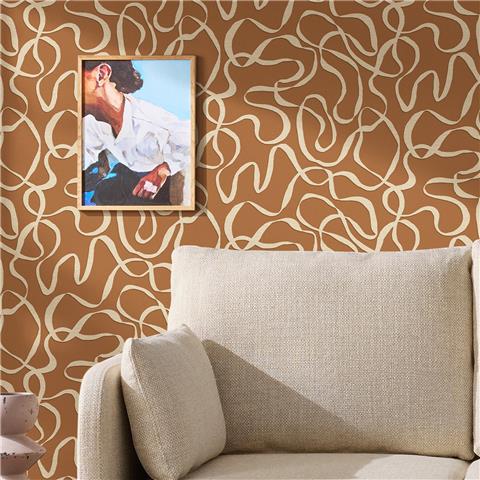 Made Wallpaper Varri 145212 Burnt Orange