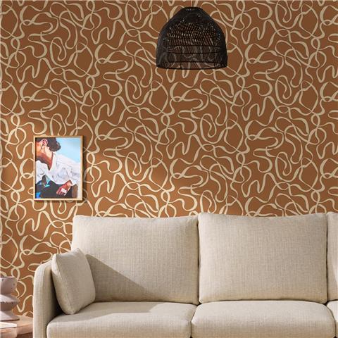 Made Wallpaper Varri 145212 Burnt Orange