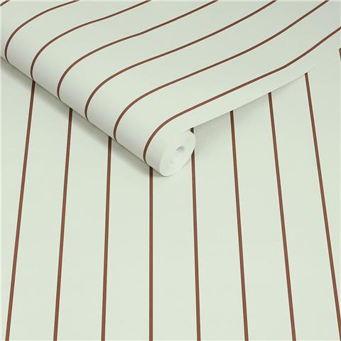 Made Wallpaper Kyria Stripe 145218 Mint/Chocolate