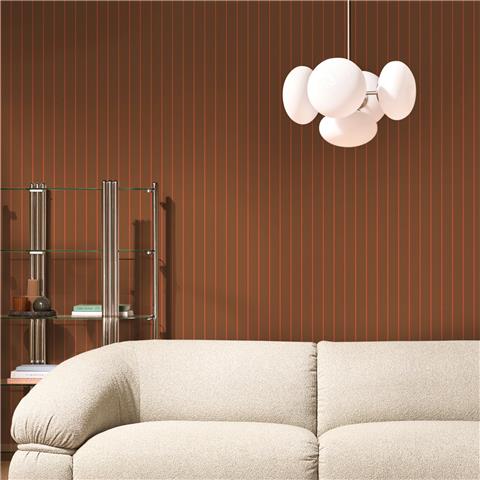 Made Wallpaper Kyria Stripe 145221 Caramel/Red