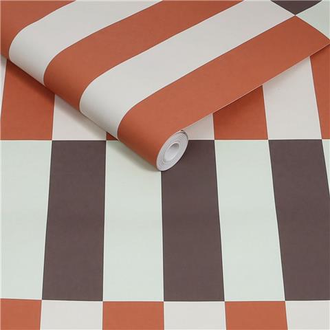 Made Wallpaper Terri Stripe 145227 Mint/Orange