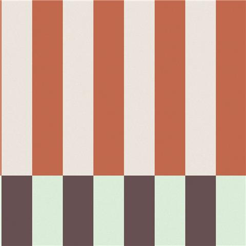 Made Wallpaper Terri Stripe 145227 Mint/Orange