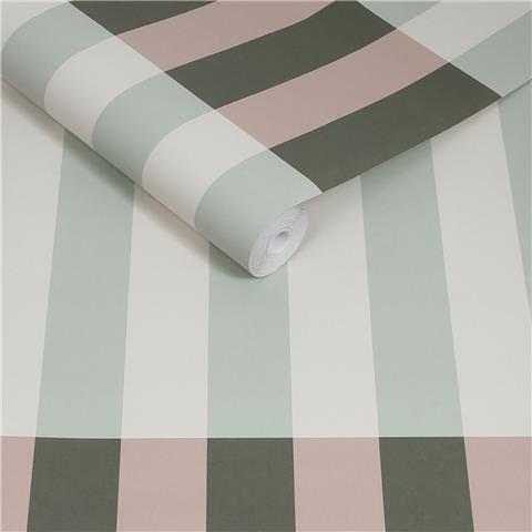 Made Wallpaper Terri Stripe 145228 Green/Blush