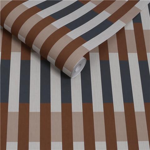 Made Wallpaper Sirio Stripe 145239 Caramel Blue