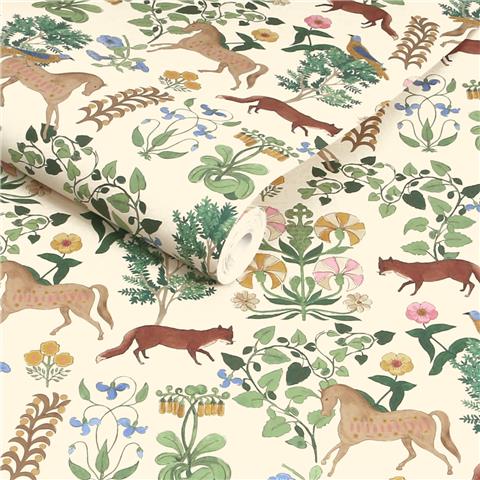 Joules Folk Forest Floral Wallpaper 145378