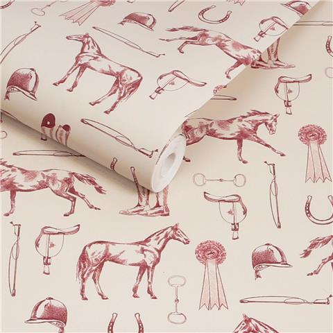 Joules Sketched Equestrian Wallpaper 145385