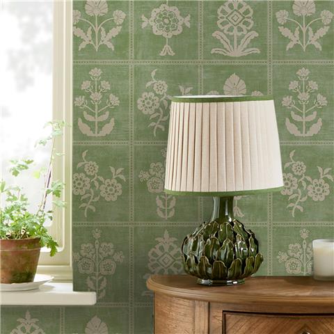 Joules Garden Floral Grid Wallpaper 145393