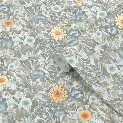 Super Fresco Easy Paloma Floral Wallpaper 145466 Duck Egg