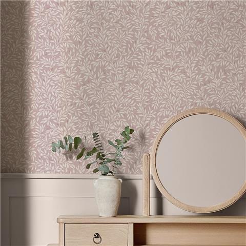 NEXT Ditsy Leaf Wallpaper 145595 Blush
