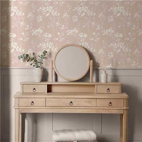 NEXT Country Leaves Wallpaper 145598 Blush