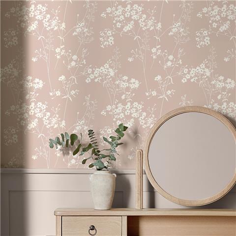 NEXT Country Leaves Wallpaper 145598 Blush
