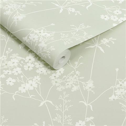 NEXT Country Leaves Wallpaper 145600 Sage