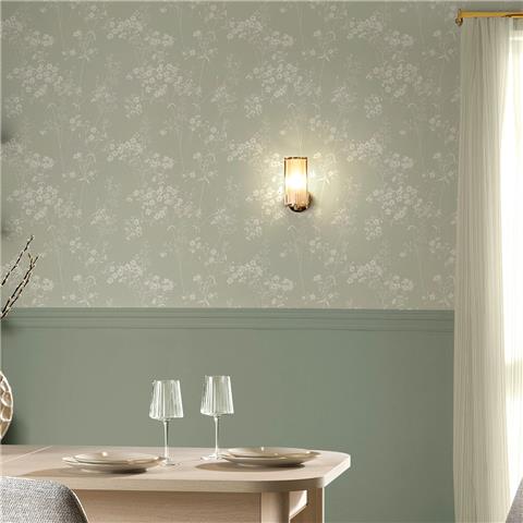 NEXT Country Leaves Wallpaper 145600 Sage