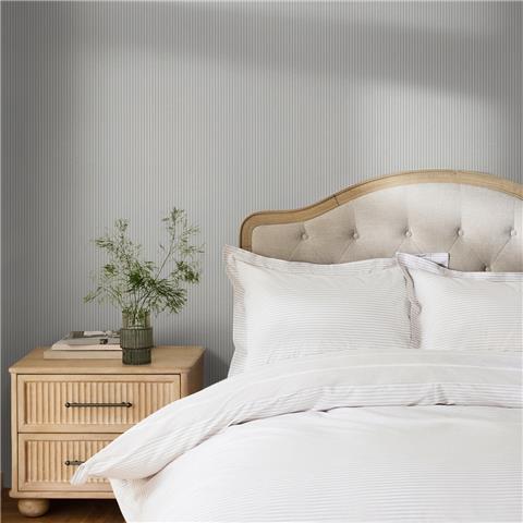 NEXT Ticking Stripe Wallpaper 145607 Soft Grey