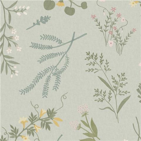 NEXT Stitch Floral Wallpaper 145612 Sage