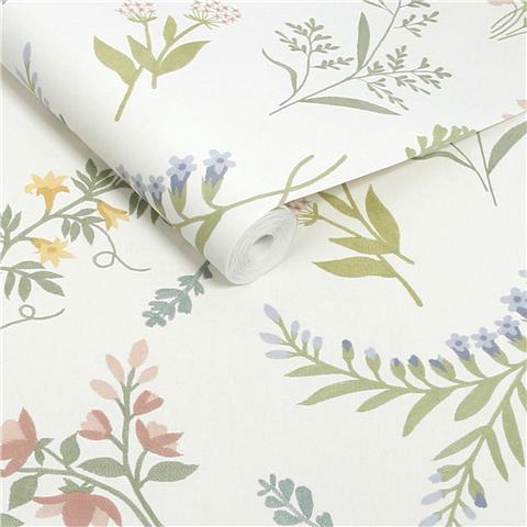 NEXT Stitch Floral Wallpaper 145613 Ivory