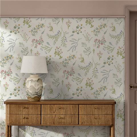 NEXT Stitch Floral Wallpaper 145613 Ivory
