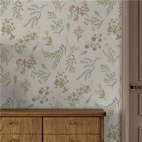 NEXT Stitch Floral Wallpaper 145613 Ivory