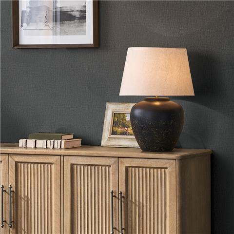 NEXT Linen Look Wallpaper 145633 Charcoal