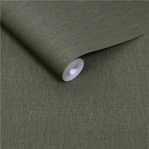 NEXT Linen Look Wallpaper 145637 Deep Green